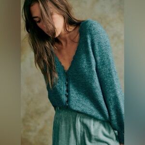 Sezane Melina Cardigan Sage M